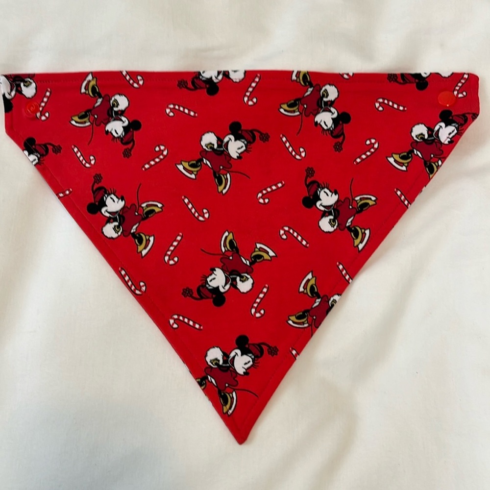 Minnie holiday baby bandana bib